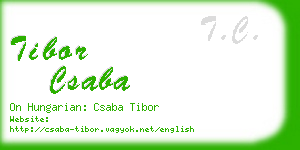 tibor csaba business card